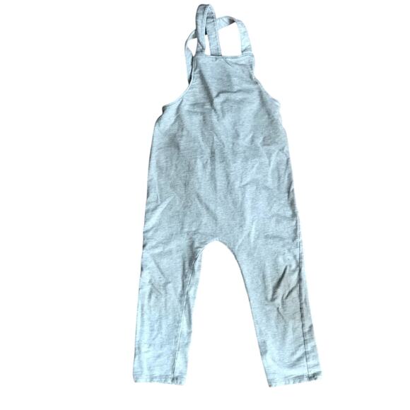 Nordstrom Other - Nordstrom Grow With Me Adjustable Organic Cotton Gray Overalls Boy’s Size S